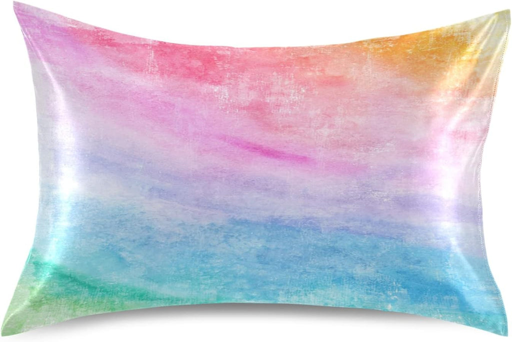 Blueangle Satin Pillowcase for Hair and Skin Silk Pillowcase, Standard Size(20x26 inches) - Satin Pillow Covers with Envelope Closure