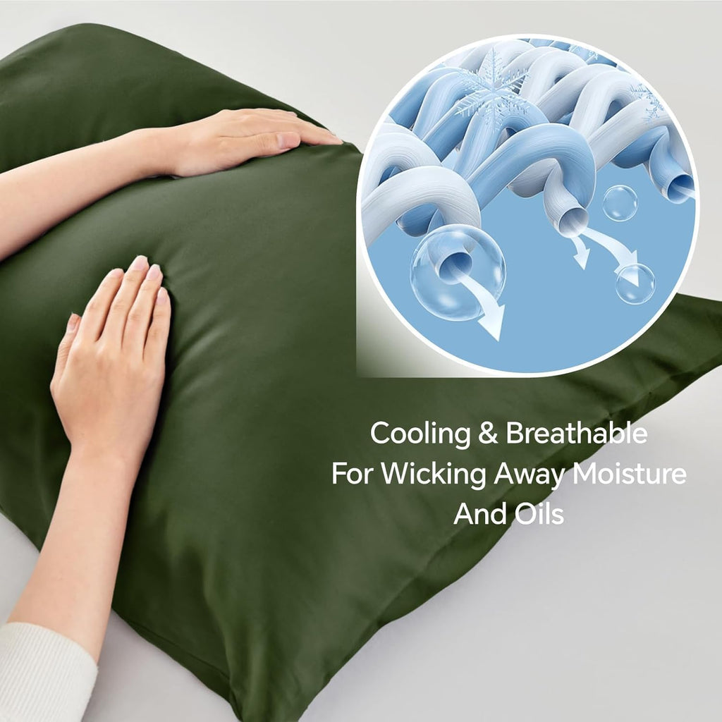 Bedelite King Size Pillow Cases Set of 2, Rayon Derived from Bamboo, Cooling Pillow Cases for Hot Sleepers & Night Sweats, Breathable and S…