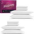 TEXAS LINEN CO. 100% Egyptian Cotton Sheets King Size Set Pack of 2 - Luxury 1200 Series Star Sleepin' Collection Sheets King Size (8 PC…