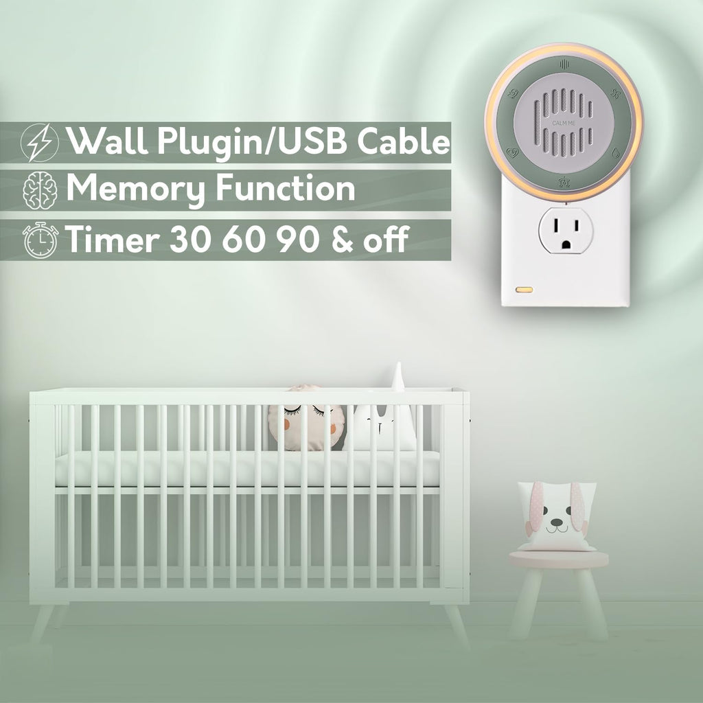 calmme Wall Plug in White Noise Sound Machine for Office Privacy & Noise Canceling, White Noise Machine for Sleeping Adults & Baby…