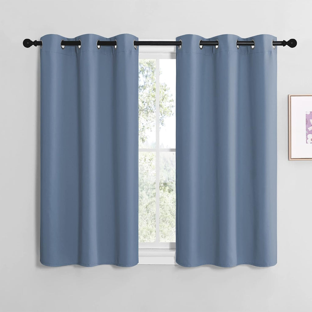 NICETOWN Kitchen Curtains Small Window Curtains & Drapes, Thermal Insulated Solid Grommet Panels for Cupboard, Loft, Cafe, Dining Room…