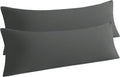 Ntbay Body Pillow Cases Set of 2, 2 Pack Brushed Microfiber 20x54 Pillow Cases, Soft, Wrinkle, Fade, Stain Resistant Dark Grey Pillow Cases…