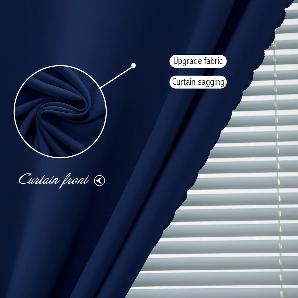 Thermal Blackout Curtains with Self-Adhesive Tape, No Rod No Drill Easy Install Window Cover for Bedroom Kitchen Dorm, 71" W x 59" L…