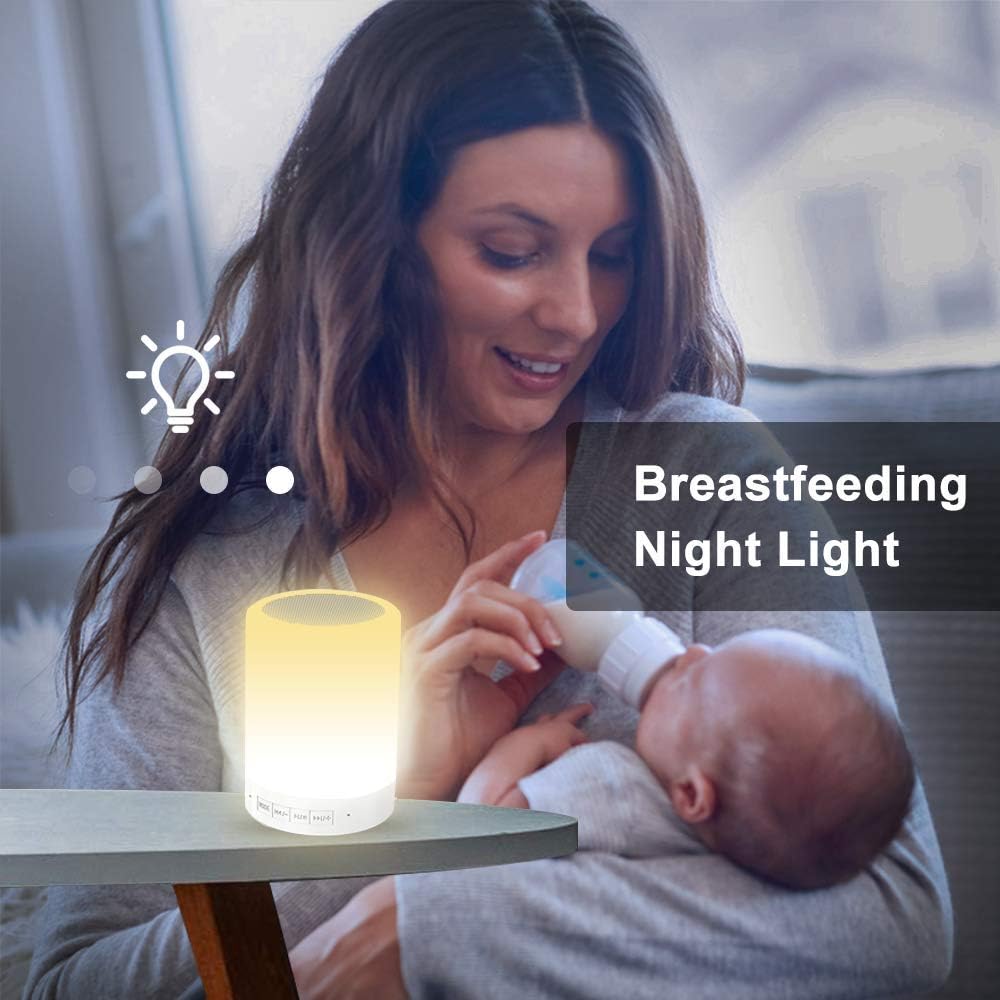 Elecstars Touch Bedside Lamp - with Bluetooth Speaker, Dimmable Color Night Light, Outdoor Table Lamp with Smart Touch Control, Best Gift…