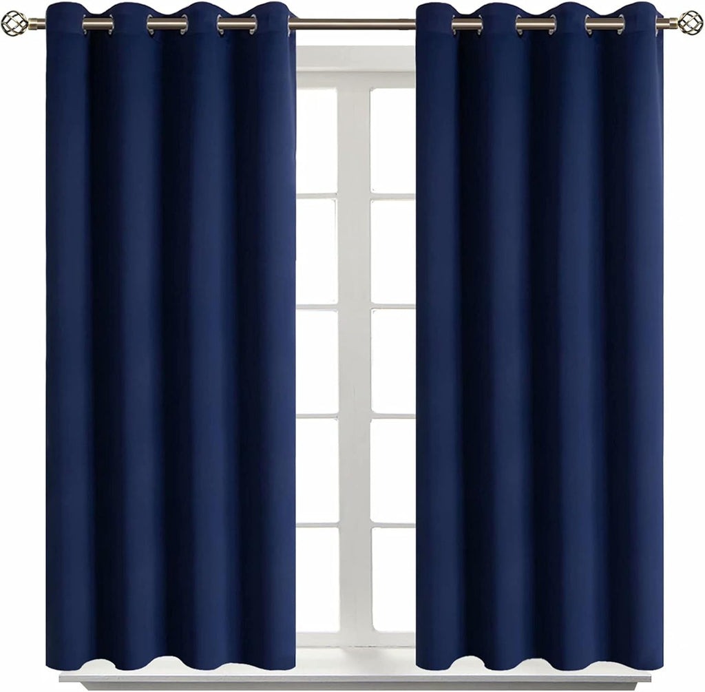 BGment Blackout Curtains for Living Room - Grommet Thermal Insulated Room Darkening Curtains for Bedroom, Set of 2 Panels (52 x 45 Inch, Na…