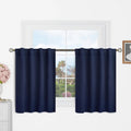 BGment Short Kitchen Curtains 36 Inch Length for Half Windows - 34 x 36 inch Curtains Rod Pocket and Back Tab Thermal Insulated Room Darken…