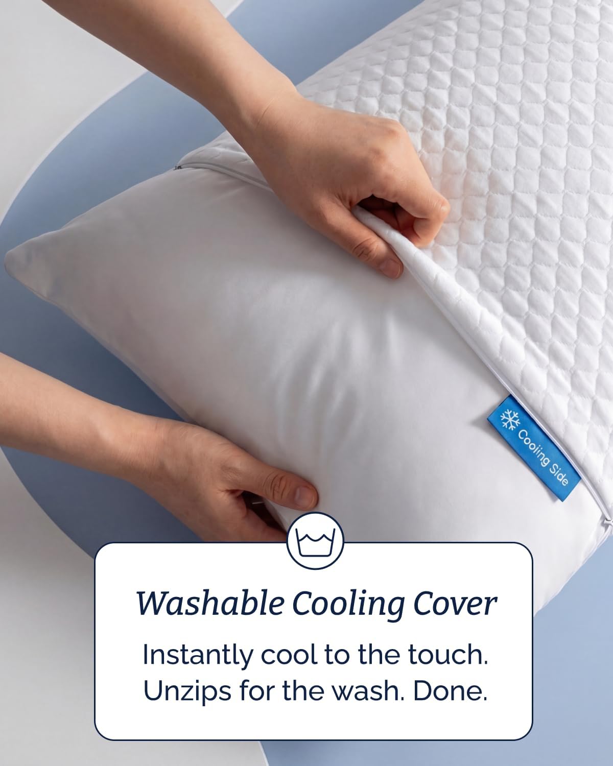 CGKUnlimited Cooling Pillow Standard Size Pack of 1 - Breathable Cooling Bed Pillows for Hot Sleepers - Adjustable Shredded Memory Foam - S…