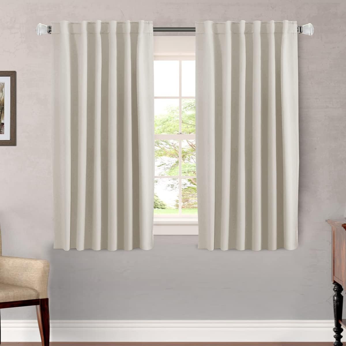 H.VERSAILTEX Light Reducing Curtains Thermal Insulated Window Treatment Panels Room Darkening Privacy Assured Drapes for Living…