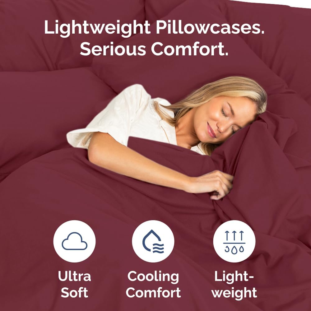 CGKUnlimited King Pillow Cases Set of 10 - Ultra Soft Hotel Quality Pillowcase Covers - Comfy & Wrinkle Free - Shrink, Stain & Fade Resista…
