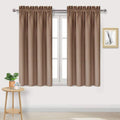 Dwcn Blackout Curtains Room Darkening Thermal Insulated Bedroom Curtains Window Curtain Panels, 42 x 45 inches Long, Set of 2 Khaki Rod Poc…