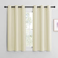 NICETOWN Kitchen Curtains for Decoration, Thermal Insulated Grommet Room Darkening Draperies/Panels for Laundry (Beige, 2 Panels, W42 x…