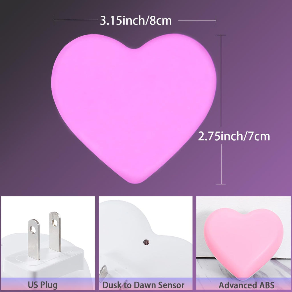 INZU Night Lights Plug into Wall, LED Night Light for Kids, Cute Nightlight with Auto Dusk to Dawn Sensor, LED Nightlight with Soft Warm…
