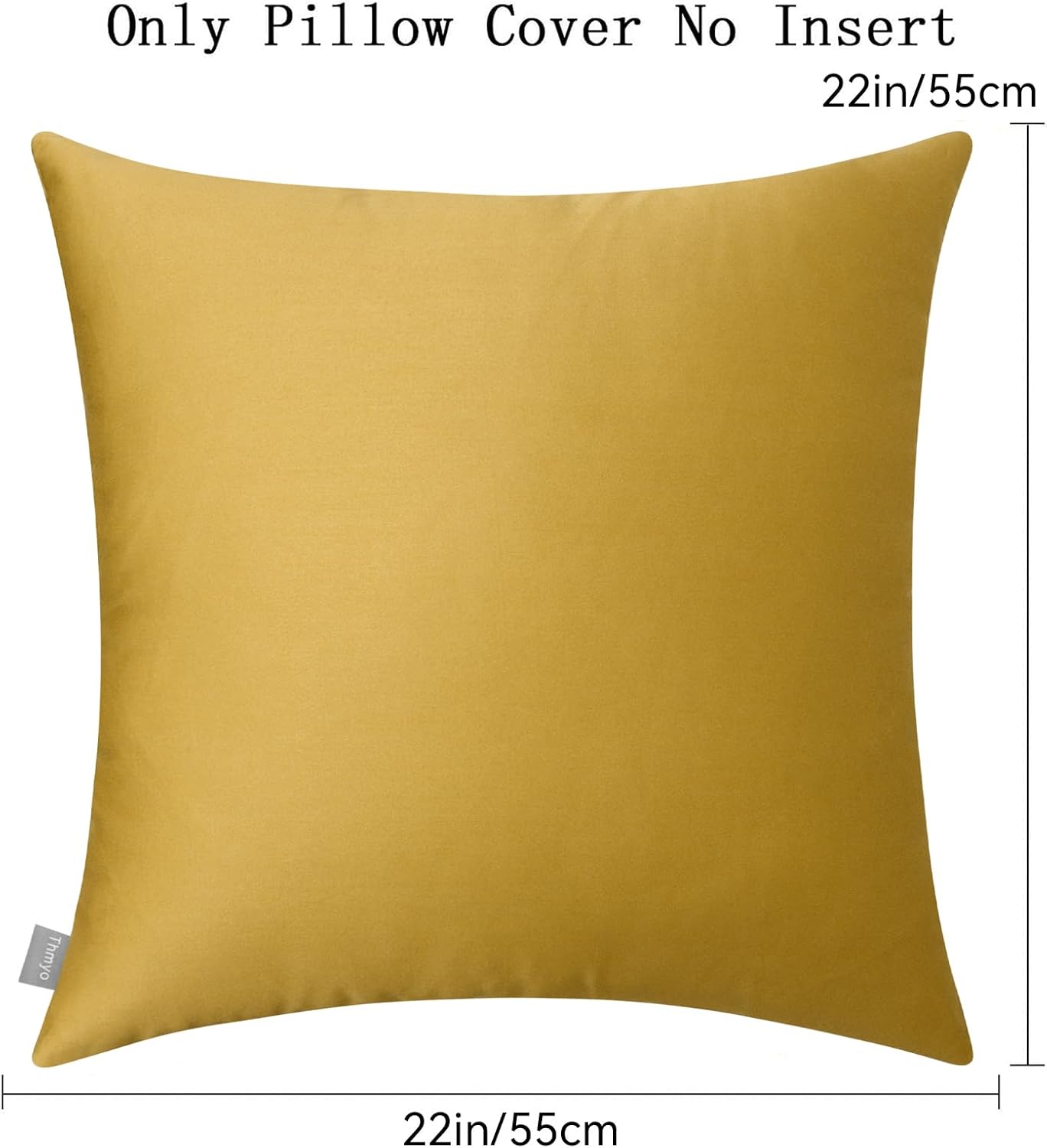 Thmyo 4-Pack 100% Cotton Comfortable Solid Decorative Throw Pillow Case Square Cushion Cover Pillowcase Sublimation Blank Pillow Covers DIY…