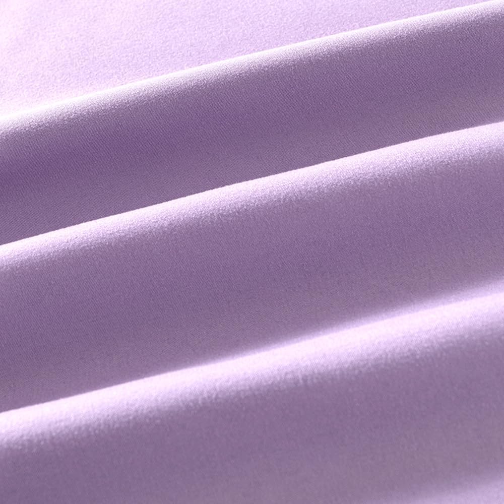 NookZuzu 2 Pack Microfiber Zipper Pillowcases, Soft Comfortable Not Shrink Purple Pillow Case, Standard Pillow Cases Set of 2 (20x26 Inches…