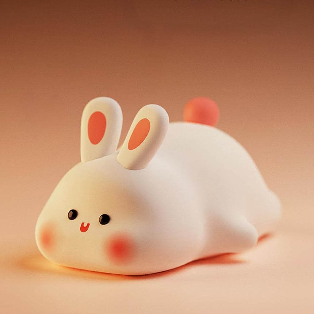 Atsuinightlight ATSUI Rabbit Night Light, LED Squishy Novelty Animal Night Lamp, Food Grade Silicone 3 Level Dimmable Nursery Nightlight fo…
