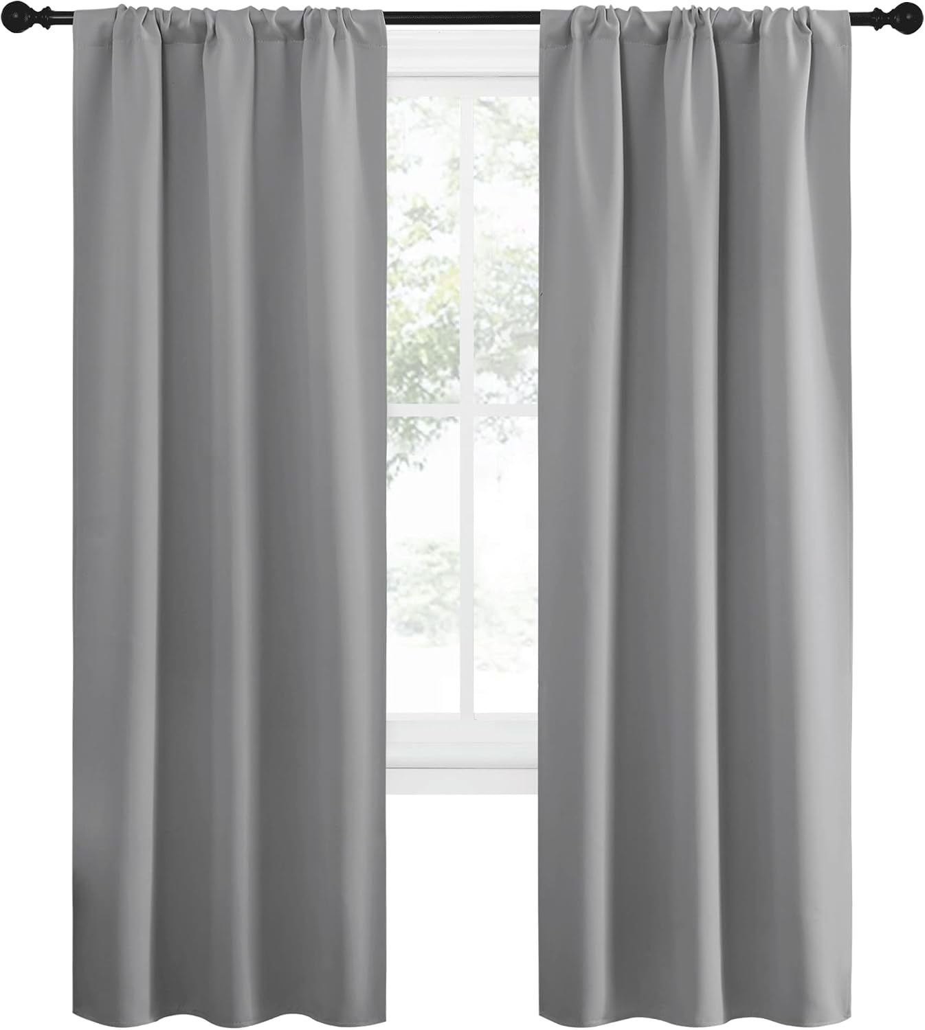 NICETOWN Sidelight Curtains for Front Door - Home Decoration Thermal Insulated Rod Pocket Blackout Blinds & Drapes for Small Windows…