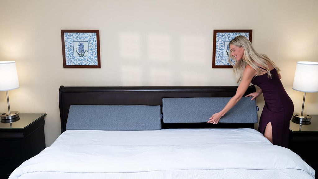 XetraDesign Bed Wedge Pillow Set for Headboard Gap Up to 7", Triangle Gap Filler for Bed, Mattress Wedge Gap Filler, Headboard Space…