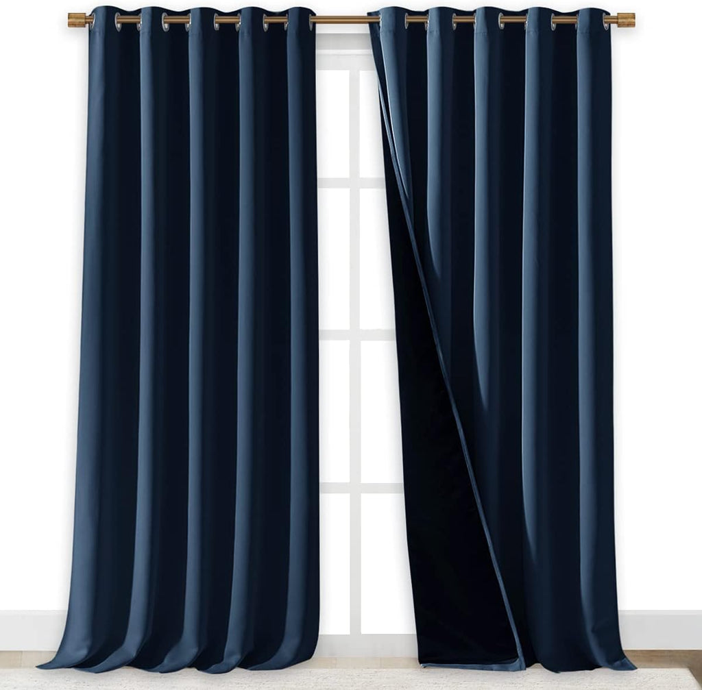 Nicetown 100% Blackout Blinds, Laundry Room Decor Window Treatment Curtains, Thermal Insulated Energy Smart Drapes and Draperies for Villa,…