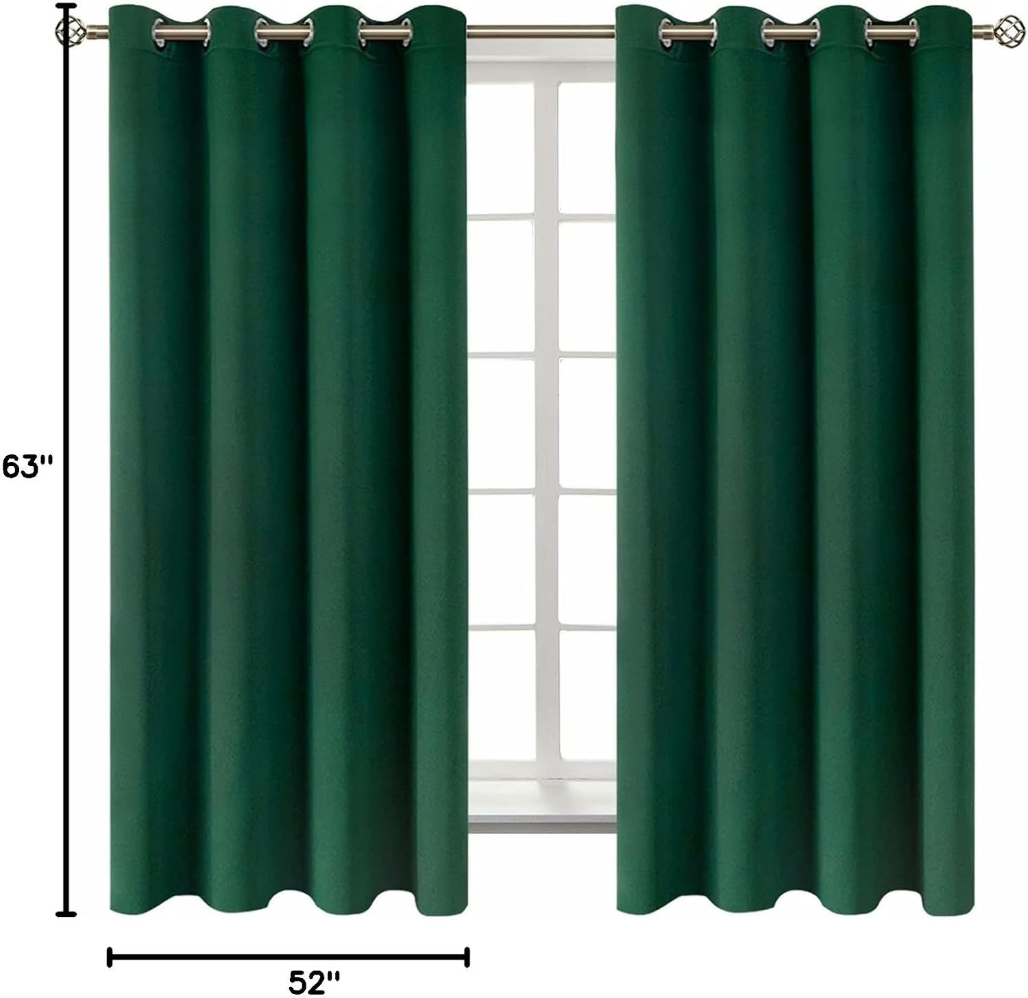 BGment Blackout Curtains - Grommet Thermal Insulated Room Darkening Bedroom and Living Room Curtains, Set of 2 Decorative Curtain Panels (5…
