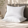 Globon Medium Firm Down Pillow Standard Size Set of 2, Premium Down and Feather Filled Bed Pillow for Sleeping, 100% Cotton Shell 430 TC…