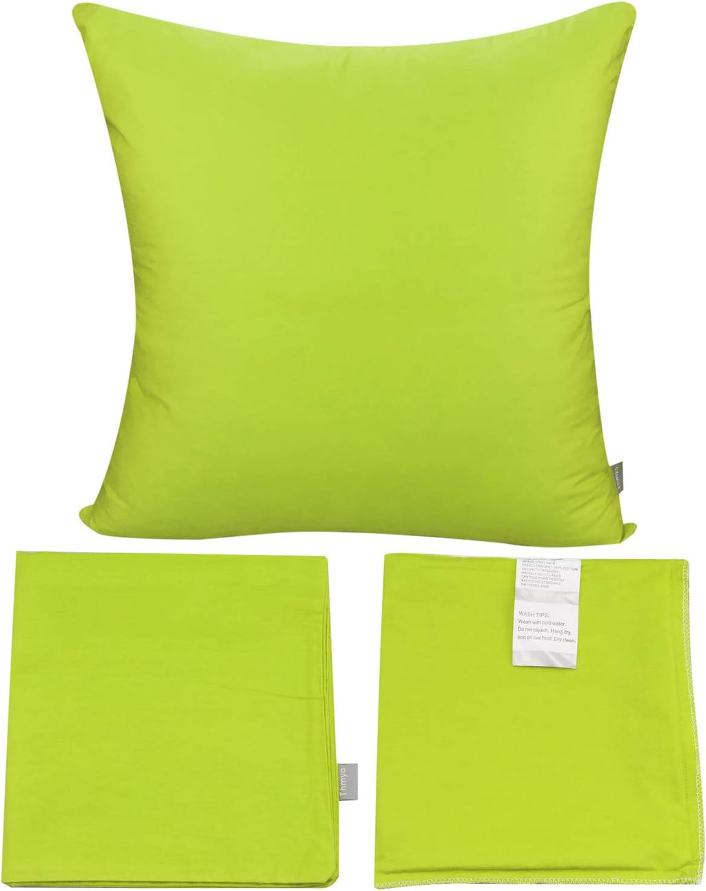 Thmyo 4-Pack 100% Cotton Comfortable Solid Decorative Throw Pillow Case Square Cushion Cover Pillowcase Sublimation Blank Pillow Covers DIY…