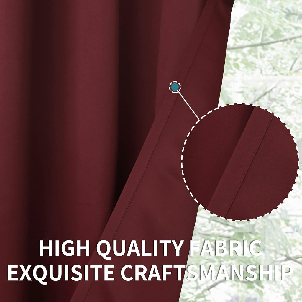 BGment Blackout Curtains for Bedroom - Grommet Thermal Insulated Room Darkening Curtains for Living Room, Set of 2 Panels (52 x 72 Inch, Bu…