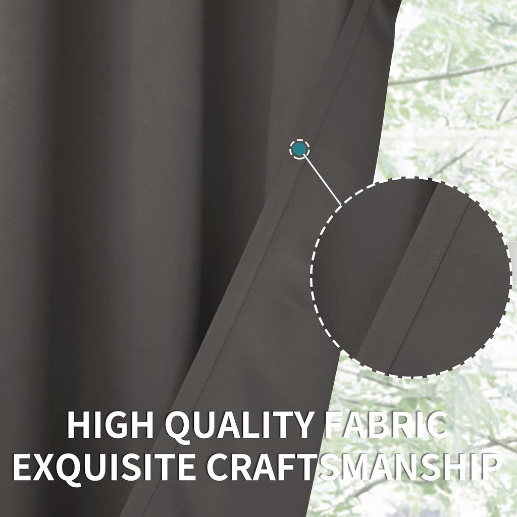 BGment Blackout Curtains for Bedroom - Grommet Thermal Insulated Room Darkening Curtains for Living Room, Set of 2 Panels, Each 46 x 72 Inc…
