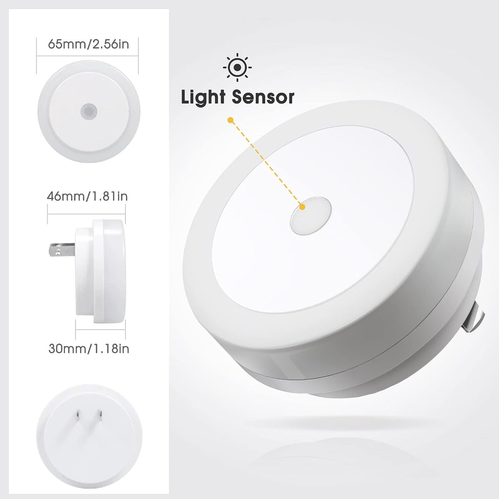 Briignite Night Lights Plug into Wall, [2 Pack], Nightlight with Light sensors, LED Night Light for Kids Room, Baby Night Light, Bathroom…