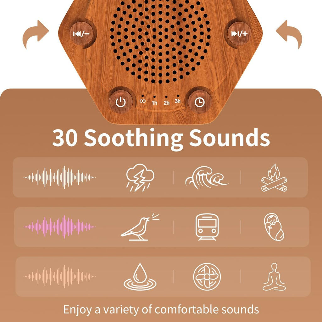 WowSleep Sound White Noise Machines High Fidelity 30 Unique Non-Looping Soothing Sounds 12 Colors Night Light 4 Timers 10-Level Brightness…