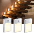 VST Motion Sensor Step Night Light, Rechargeable Battery Powered Stair Lights with Magnetic Suck Installation for Indoor Bedroom Hallway…