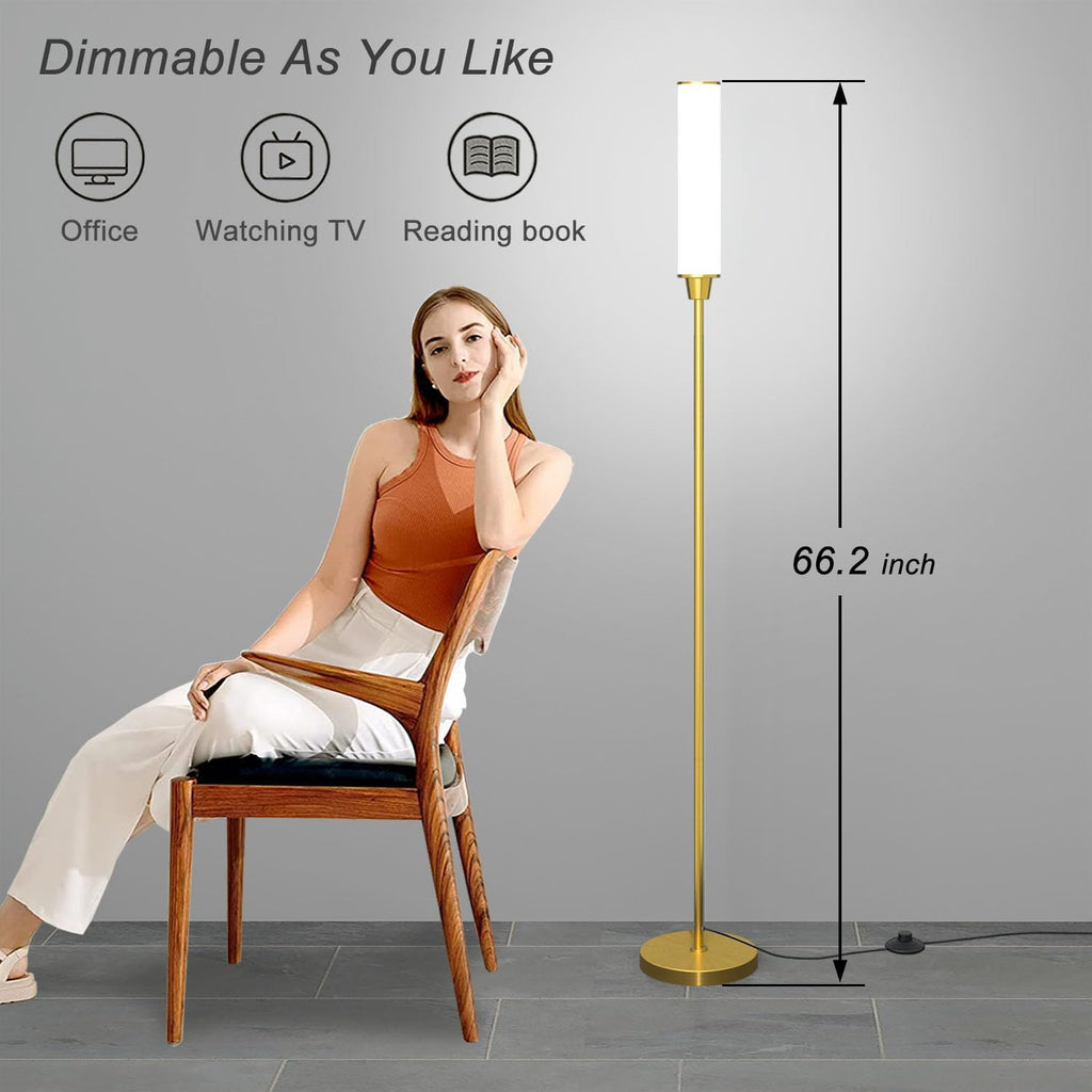 Nukanu Floor Lamp with Remote Control, Bright Floor Lamps for Living Room/Bedroom/Office, Stepless Adjustable 3000K-6000K Colors and…