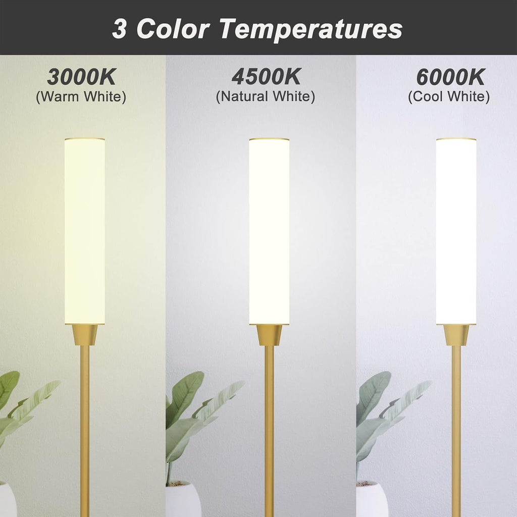 Nukanu Floor Lamp with Remote Control, Bright Floor Lamps for Living Room/Bedroom/Office, Stepless Adjustable 3000K-6000K Colors and…