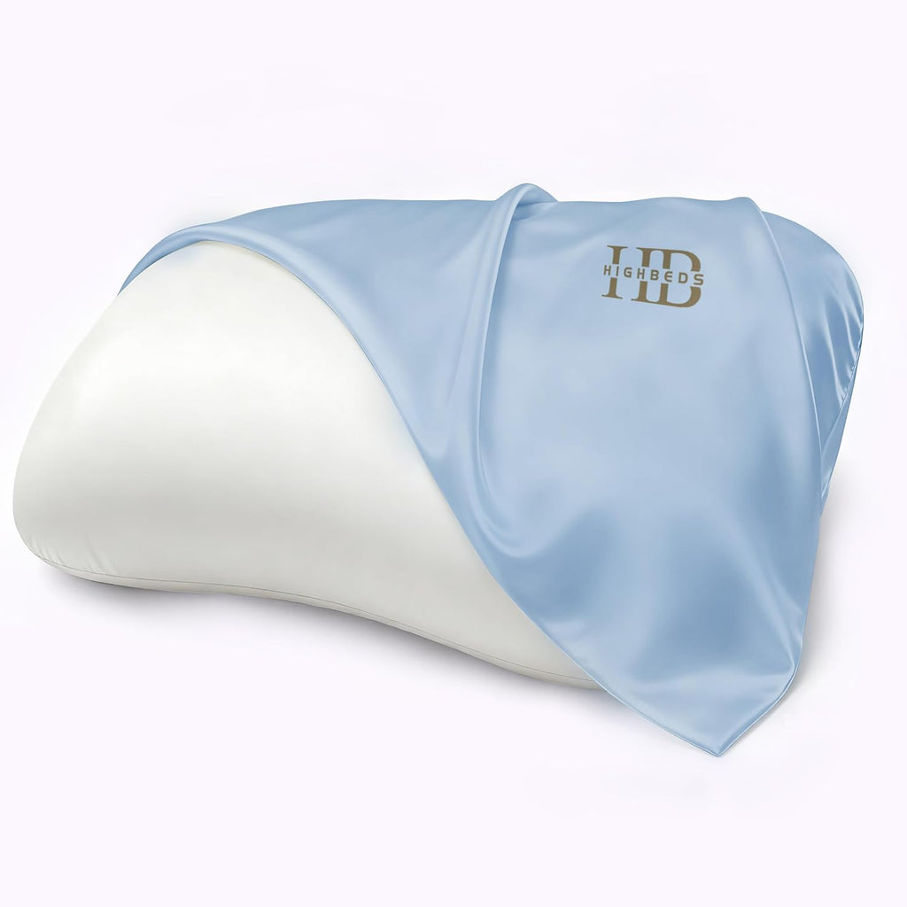 HighBeds Cervical Neck Pillow - Side Sleeper Pillow for Neck, Soft Ergonomic Memory Foam Pillows Ice Silk Zipperless Pillowcase, Eco-Frien…