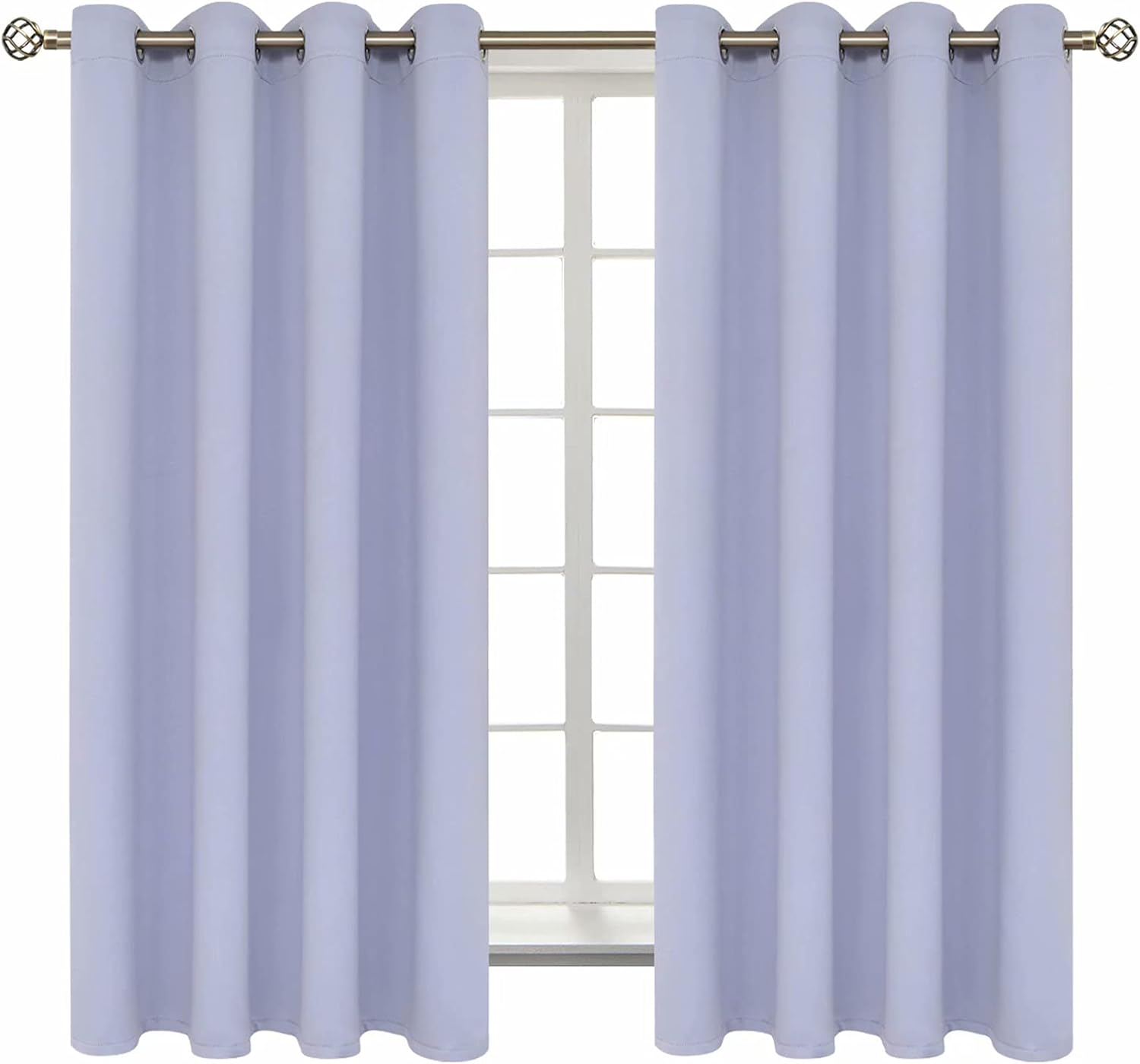 BGment Room Darkening Curtains 63 Inches Long - Grommet Thermal Insulated Drapes Window Treatment Curtains for Bedroom, 2 Panels, 52 x 63 I…