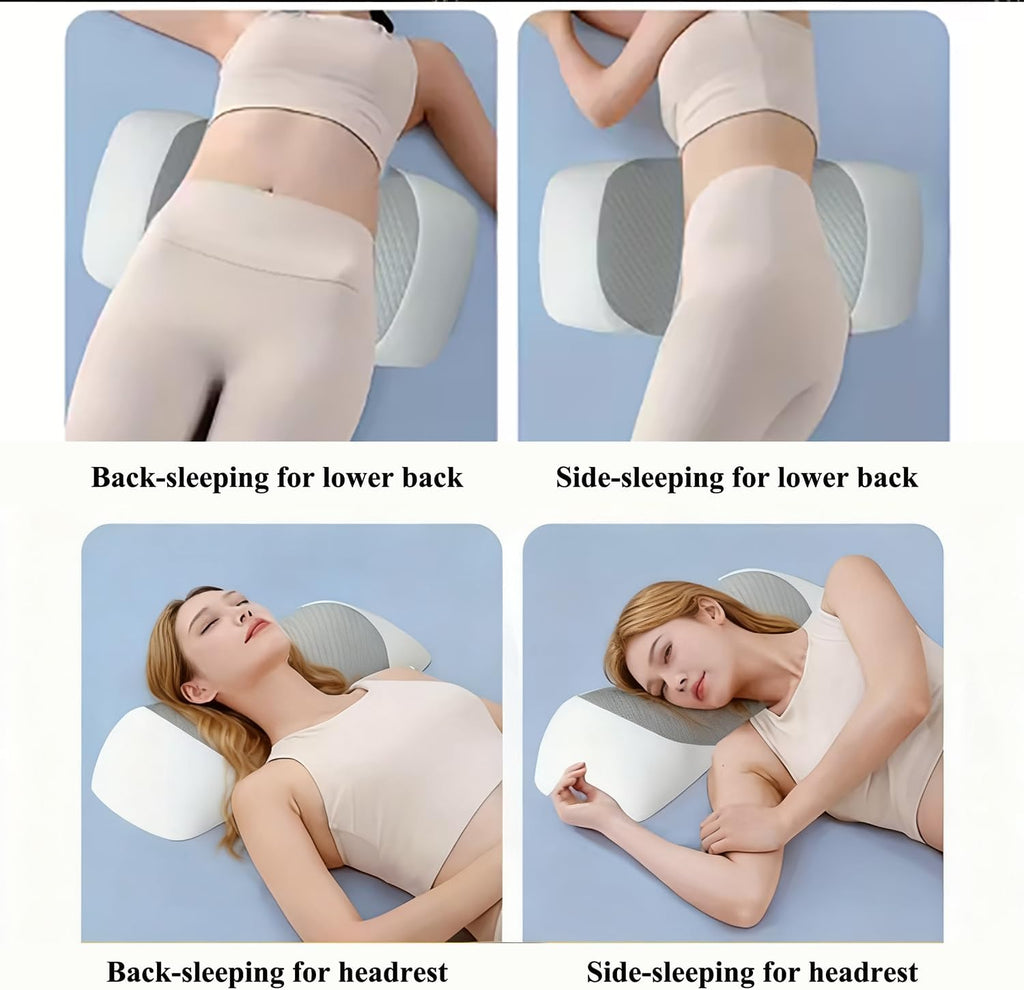 LittleSlowDuck Lumbar Support Pillow for Sleeping, Memory Foam Lower Back Bed Rest Support Pillows for Car Bed, Couch, Waist Support…