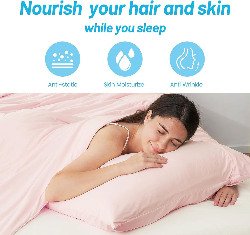 CozyBliss Cozy Bliss 2pcs Cooling Pillow Cases Set for Hot Sleepers & Night Sweats, Q-Max 0.5 Silky Wrinkle-Free Pillow Covers with Envelop…