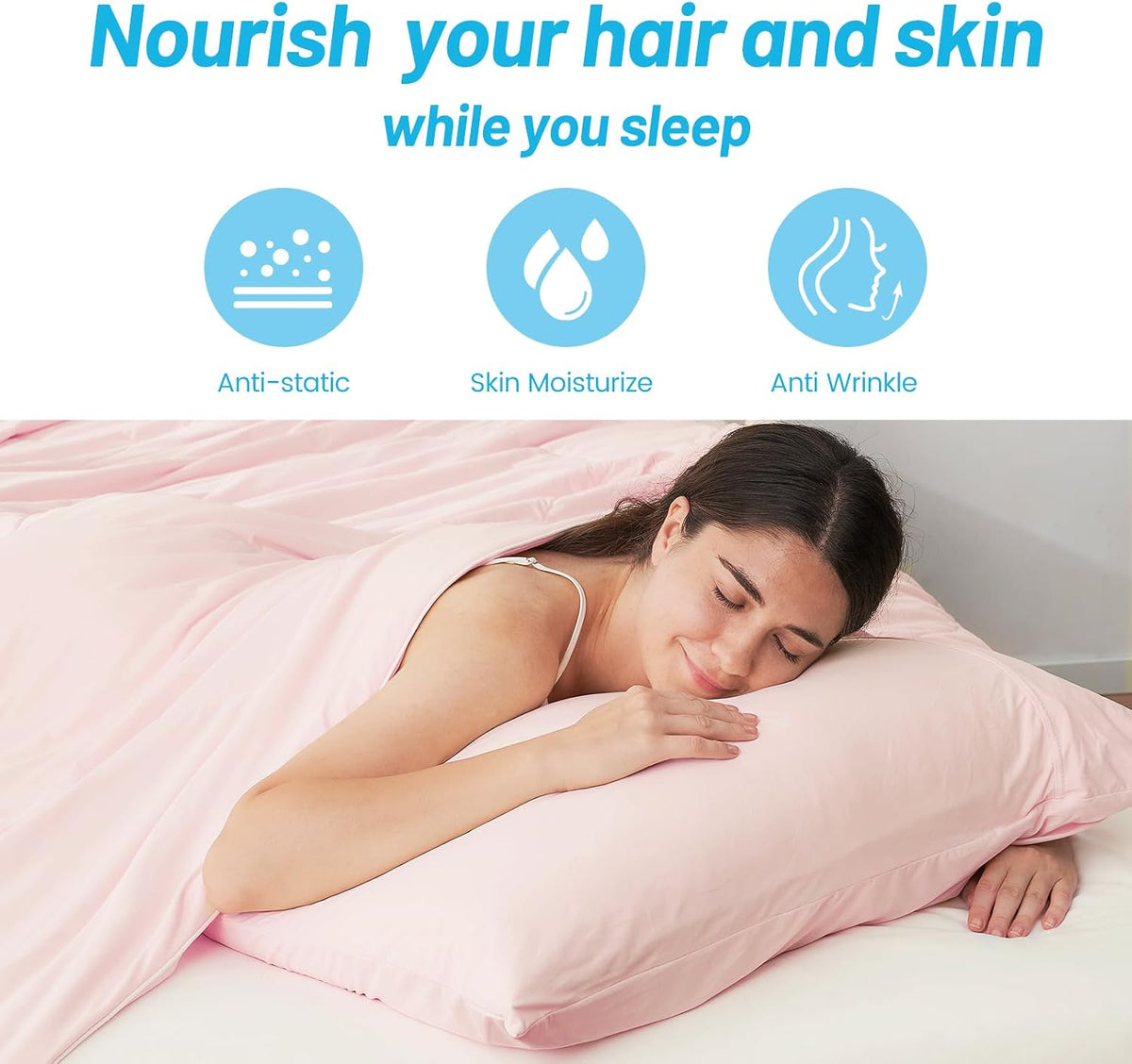 CozyBliss Cozy Bliss 2pcs Cooling Pillow Cases Set for Hot Sleepers & Night Sweats, Q-Max 0.5 Silky Wrinkle-Free Pillow Covers with Envelop…