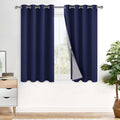 Xwzo 100% Blackout Curtain Panels - Thermal Insulated Black Liner Curtains, Noise Reducing and Heat Blocking Drapes for Hall and Studio Win…