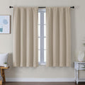 Simplebrand Ava Biscotti Beige Short Blackout Curtains for Bedroom 54 Inches Long 2 Panels Set, Solid Thermal Insulated, Energy Saving Wind…