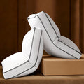 Goose Feather Down Pillows Standard Size Set of 2, Down Surrounded Hotel Collection Bed Pillow for Sleeping with Gusset, 2 Pack, Fluffy…