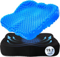 Thicken 19.7in Seat Cushion Gel, Large Cooling Seat Cushion for Long Sitting, Cushion for Wheelchair, Pressure Relief Cushion Seat for…