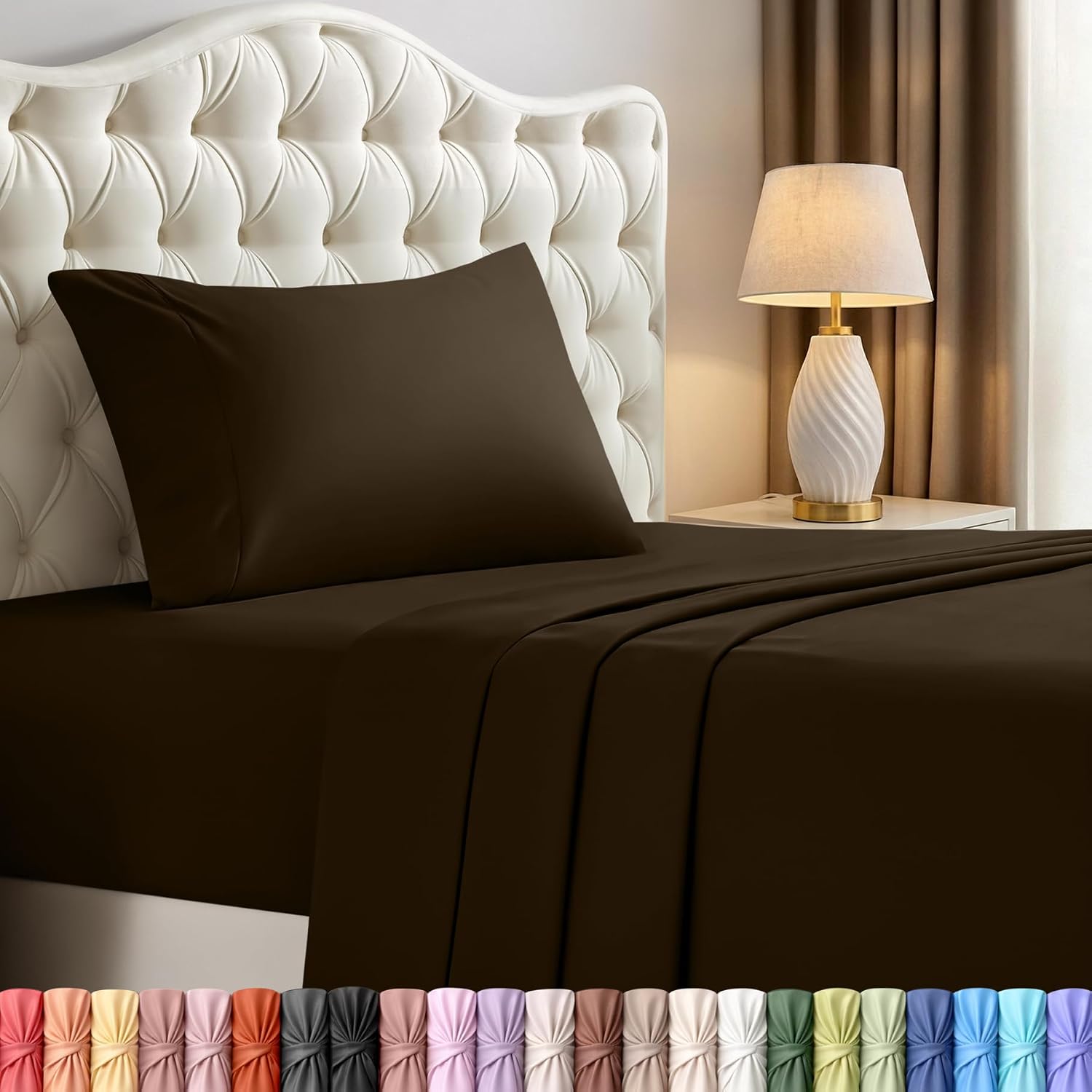 Utopiabedding Utopia Bedding Twin Sheet Set – 3 Piece Bed Sheets for Twin Size Bed, Soft and Breathable Microfiber, Includes 1 Fitted Sheet…