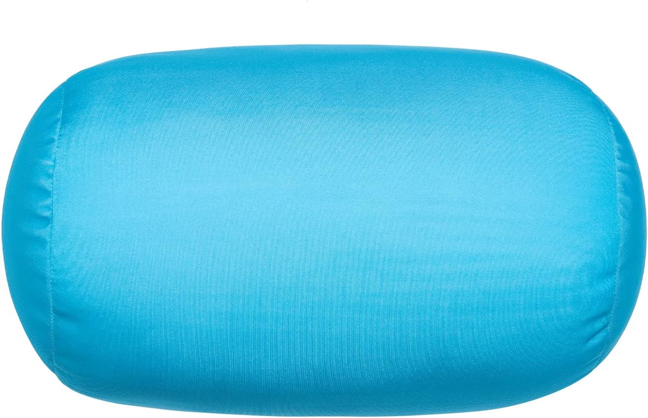 Squish Bean Bed Microbead Pillow Bolster Tube Body Pillow Smooth Cool Touch Fabric Neck & Back Support Throw Travel Pillow Fun Colors…