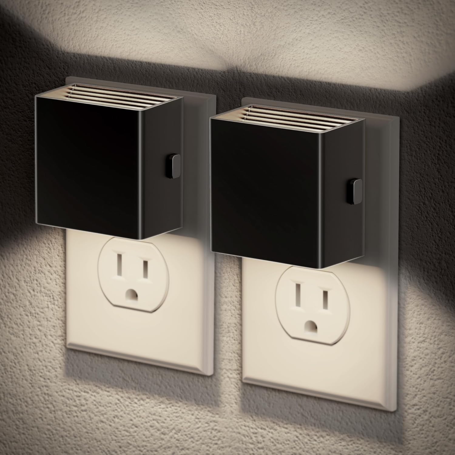 JandCase Night Light, Automatic Night Lights Plug into Wall, 2 Pack Modern Night Lights with Auto Light Sensor, 5000K Brightness…