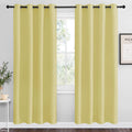 Nicetown Paler Yellow Blackout Curtains 78" Long for Office, 55" Wide, 2 Pieces, Dining Room, Guest Room, Sound Reducing Heat and Cold Bloc…