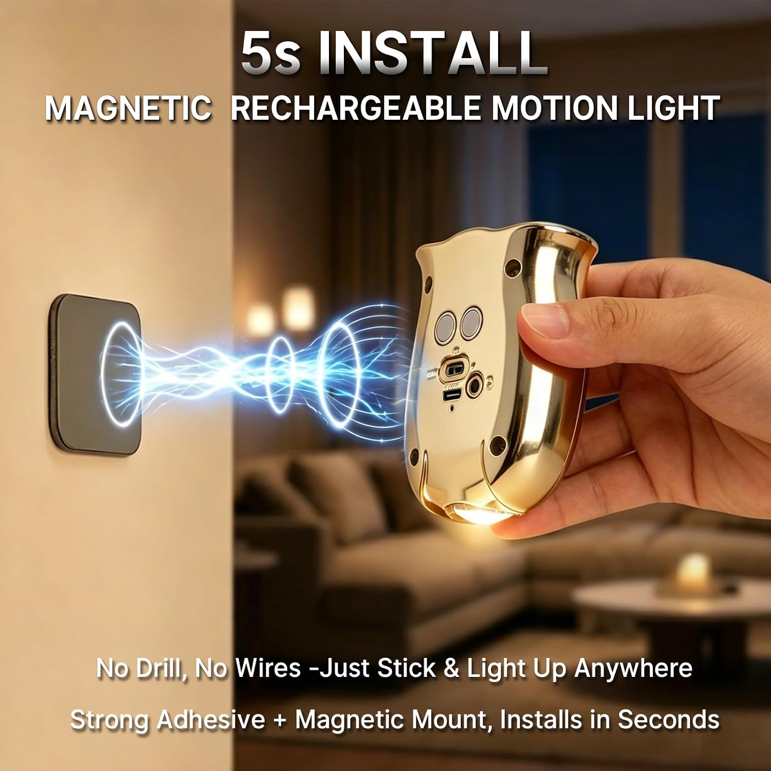 Motion Sensor Night Light: Rechargeable Cute Owl Lamp 2-Pack Magnetic Wireless Wall Sconce & Warm Glow Auto On/Off for Bedroom Hallway…