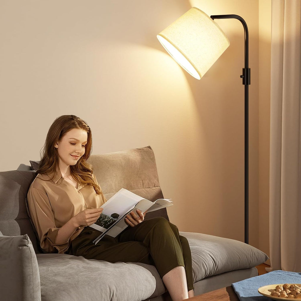 Ambimall Fully Dimmable Floor Lamp with 9W LED Bulb, Standing Lamp for Living Room with Adjustable Head, Modern Standing Tall Light with…