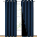 Nicetown Full Shading Curtains 90" Long 2 Panels Set for Windows, Super Heavy-Duty Black Lined Blackout Curtains for Bedroom, Privacy Assur…