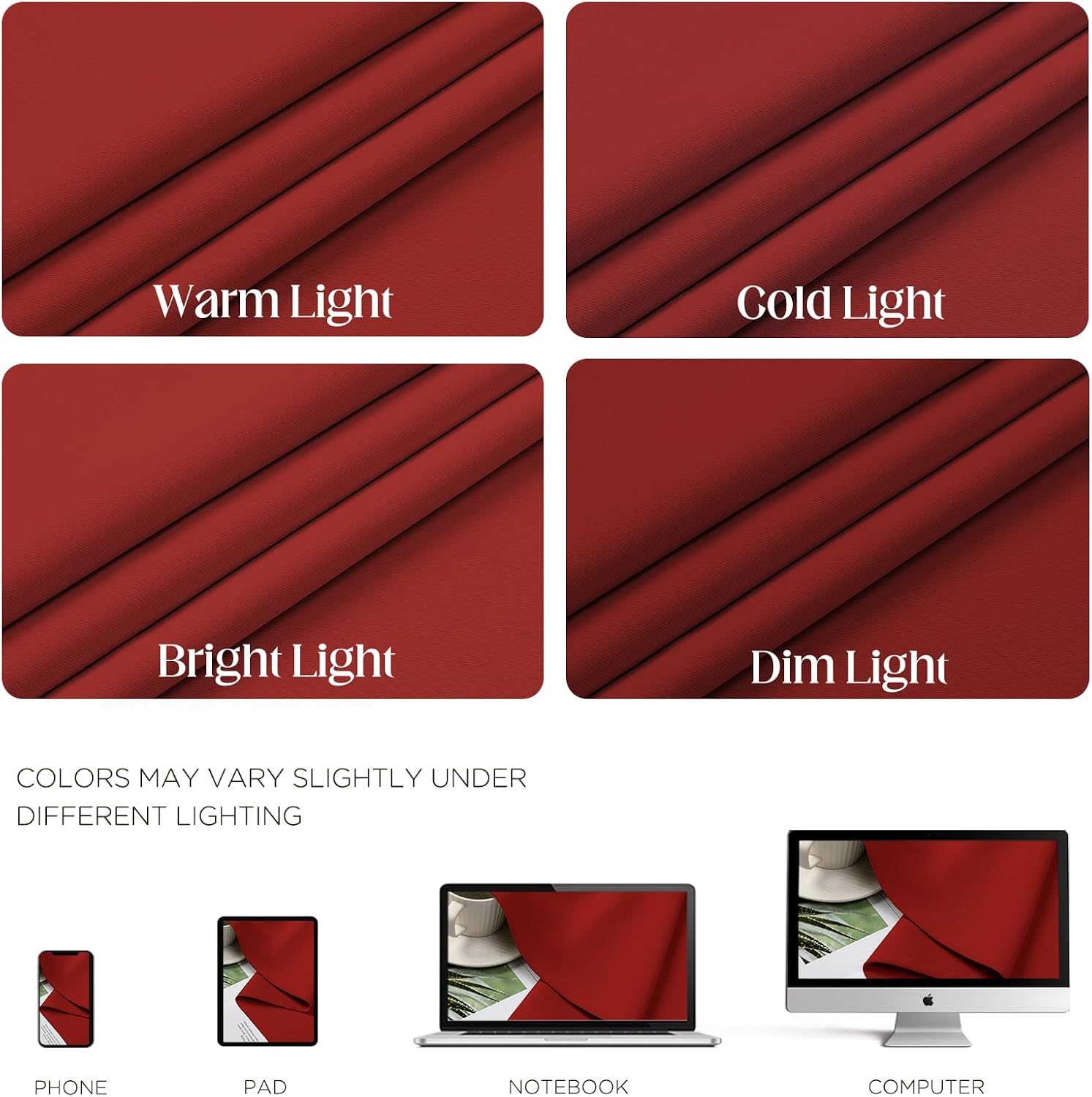 CUCRAF Custom Red Blackout Curtains 1 Panel Set, Thermal Insulated Grommet Room Darkening Curtain for Living Room Bedroom, Light Blocking…
