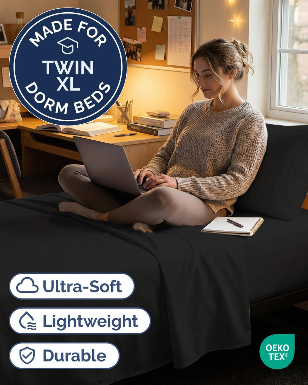 Twin XL Size 3 Piece Sheet Set - Comfy Breathable & Cooling Sheets - Hotel Luxury Bed Sheets for Women & Men - Deep Pockets, Easy-Fit…